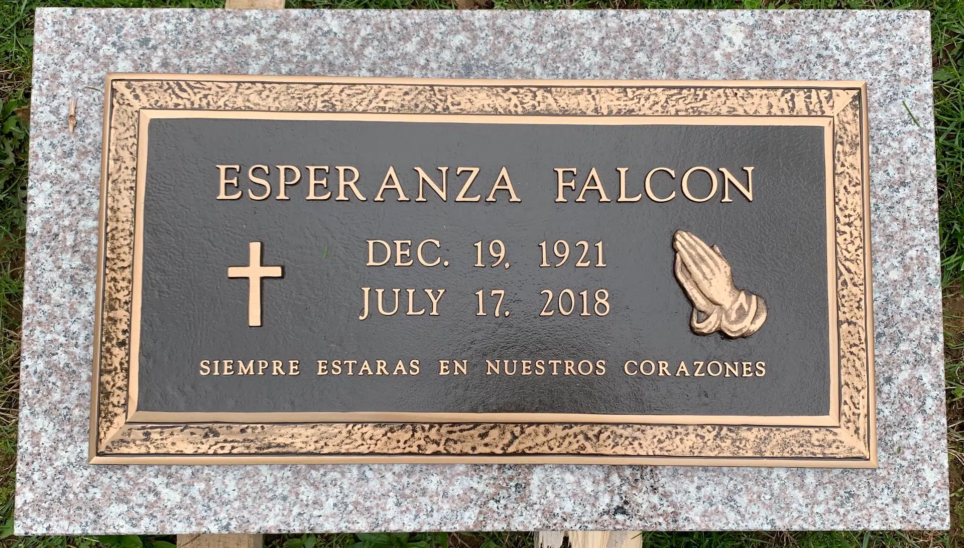 Bronze Bronze Plaque hand-carved by Headstone Plaque Guide in NJ — image 2